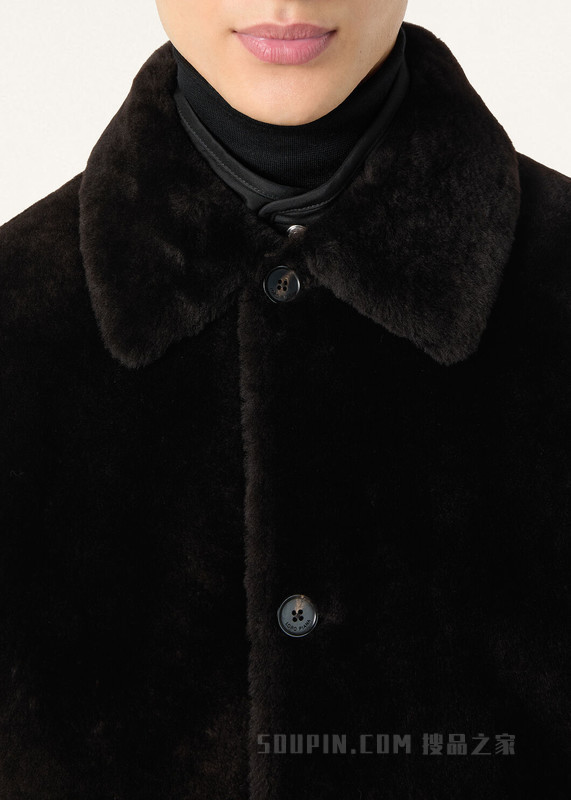 Cades男士衬衫式外套 剪毛绵羊皮