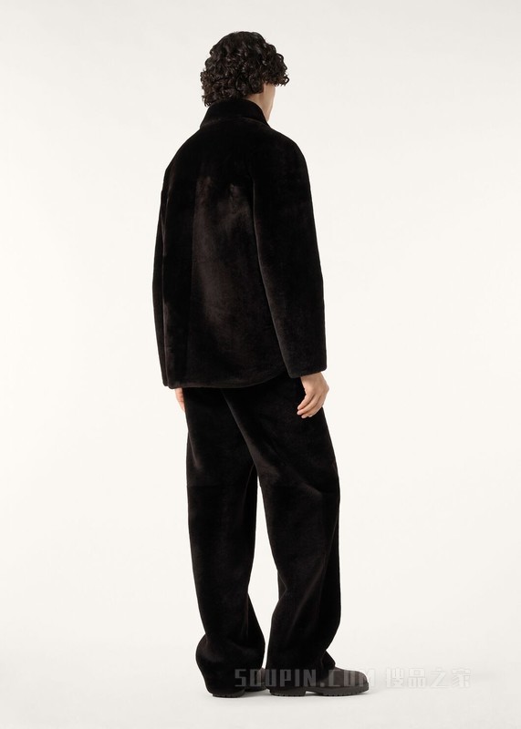 Cades男士衬衫式外套 剪毛绵羊皮