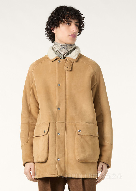 Car男士大衣 剪毛绵羊皮