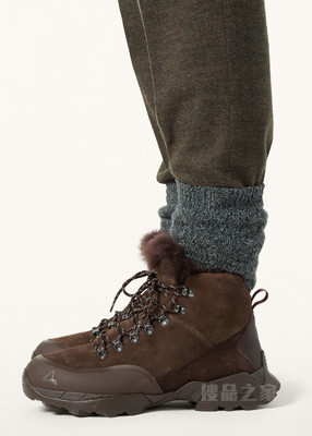 Andreas男士靴子 二层小牛皮绒面革