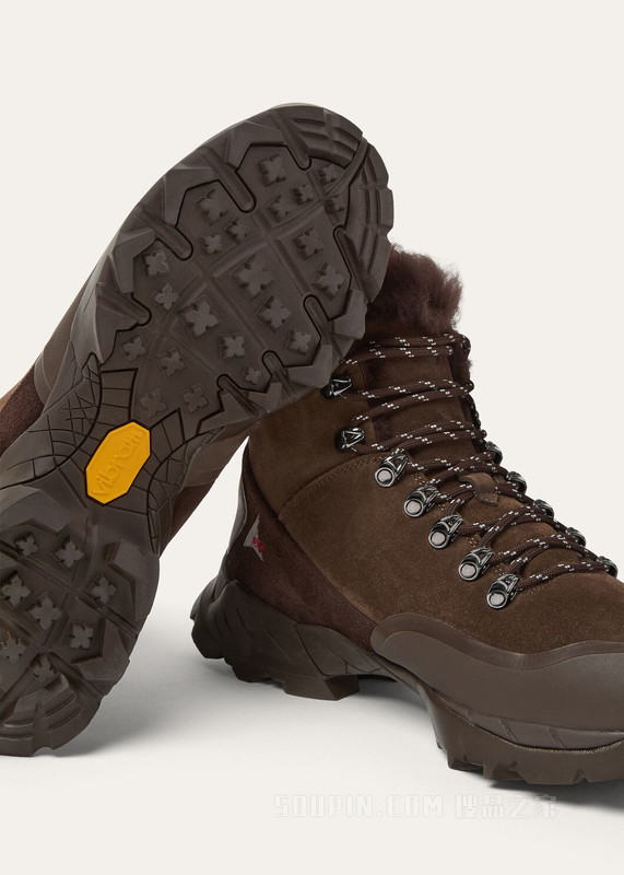 Andreas男士靴子 二层小牛皮绒面革