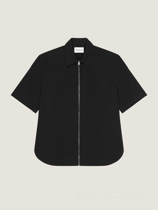 高定缝线拉链衬衫