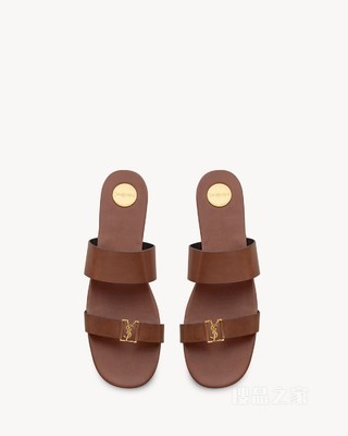 BABYLONE光滑皮革凉鞋