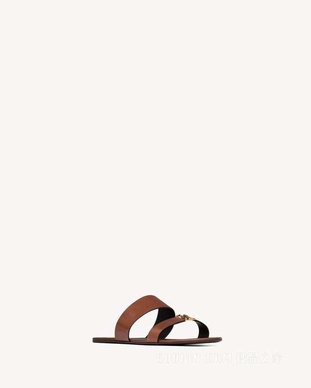 BABYLONE光滑皮革凉鞋