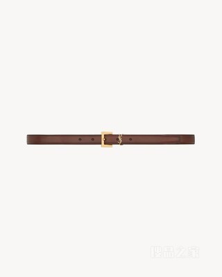 LE CASSANDRE光滑皮革窄款腰带