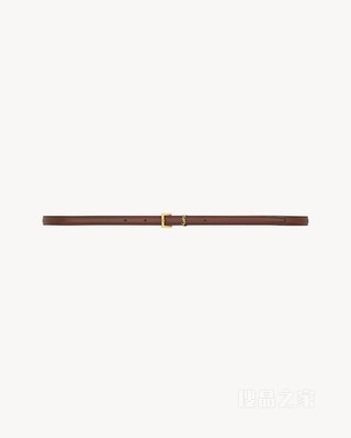 LE CASSANDRE光滑皮革超窄款腰带