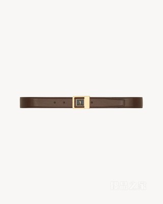 LA 66光滑皮革搭扣腰带