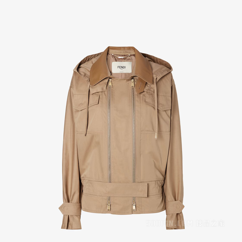 夹克 米色棉夹克衫