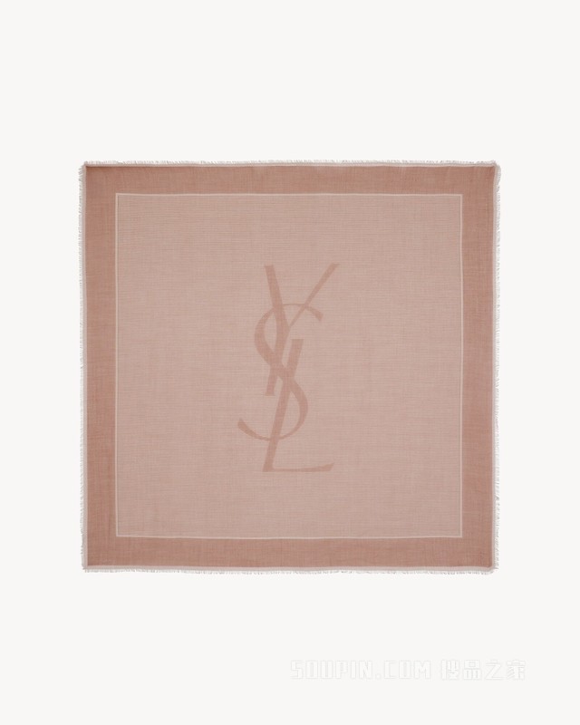 LE CASSANDRE山羊绒和桑蚕丝纱罗方巾