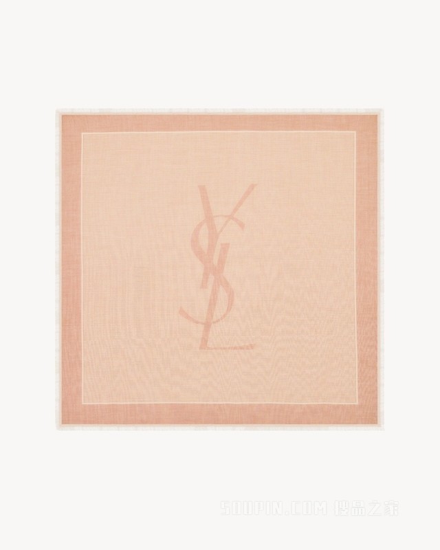 LE CASSANDRE山羊绒和桑蚕丝纱罗方巾