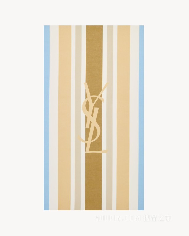 LE CASSANDRE棉质和桑蚕丝条纹披肩