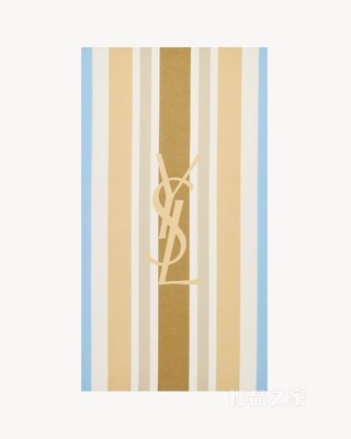 LE CASSANDRE棉质和桑蚕丝条纹披肩