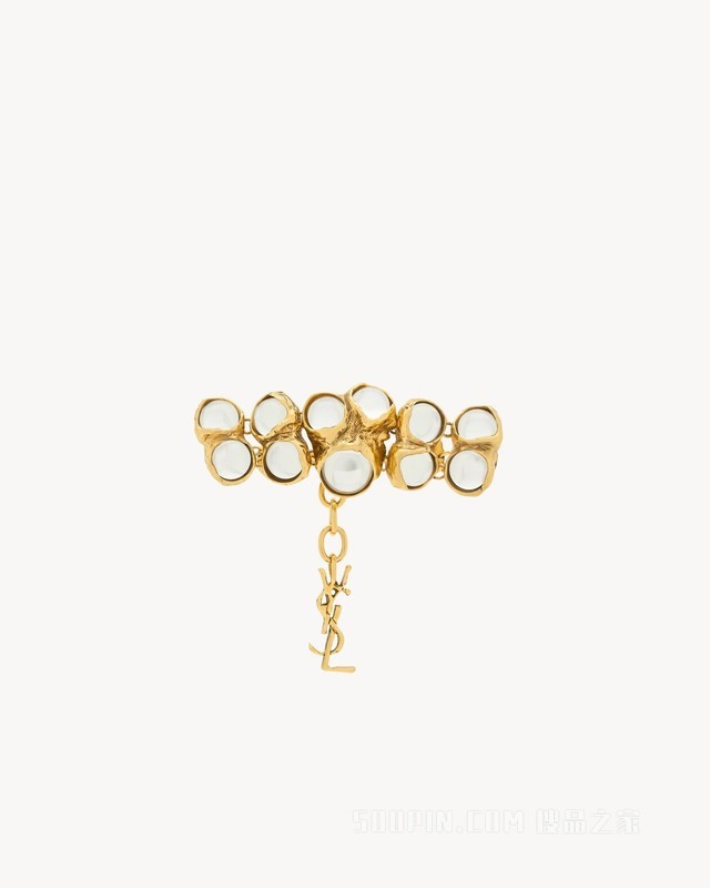 泡泡凸圆形宝石造型树脂和金属手链