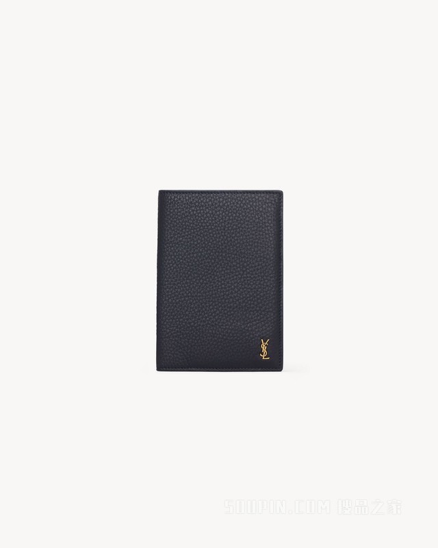 TINY LE CASSANDRE粒面皮革护照夹