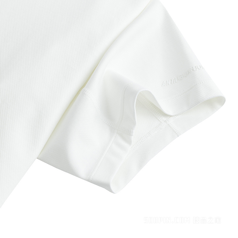 安踏冠军户外徒步女子冰感抗菌短袖针织衫