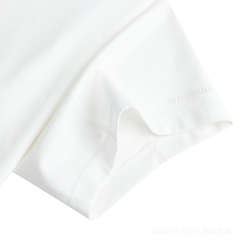 安踏冠军户外徒步男子冰感抗菌短袖针织衫