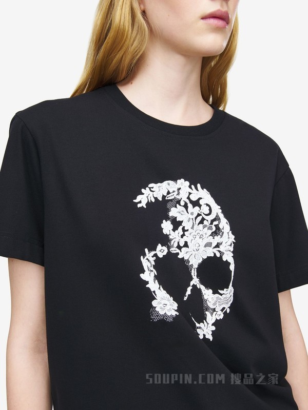蕾丝Skull T恤