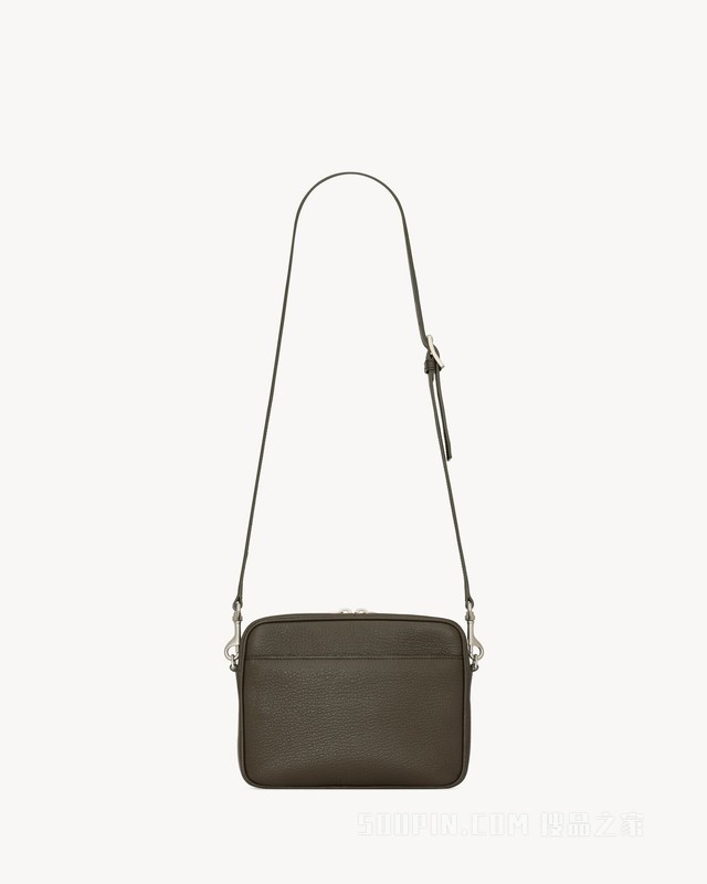 SAINT LAURENT小号粒面皮革相机包