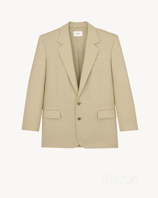 羊毛和桑蚕丝帆布夹克