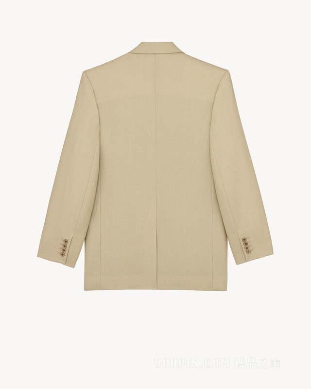 羊毛和桑蚕丝帆布夹克