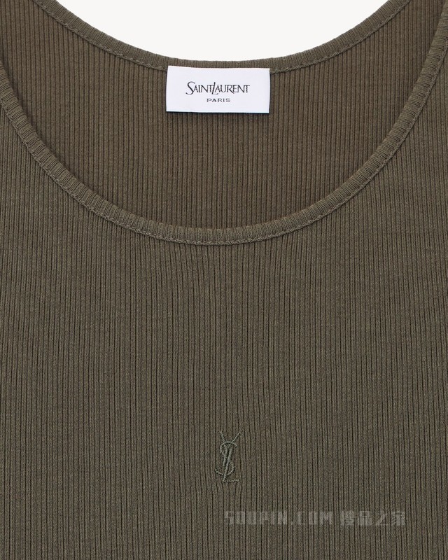 LE CASSANDRE平纹针织罗纹棉质背心