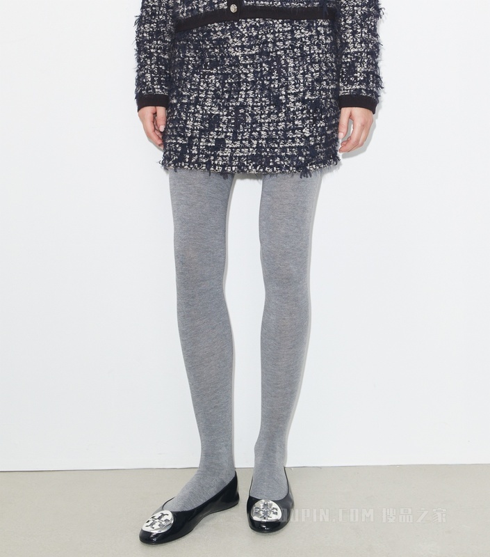 Kendra 粗花呢半身裙 海军蓝/象牙白