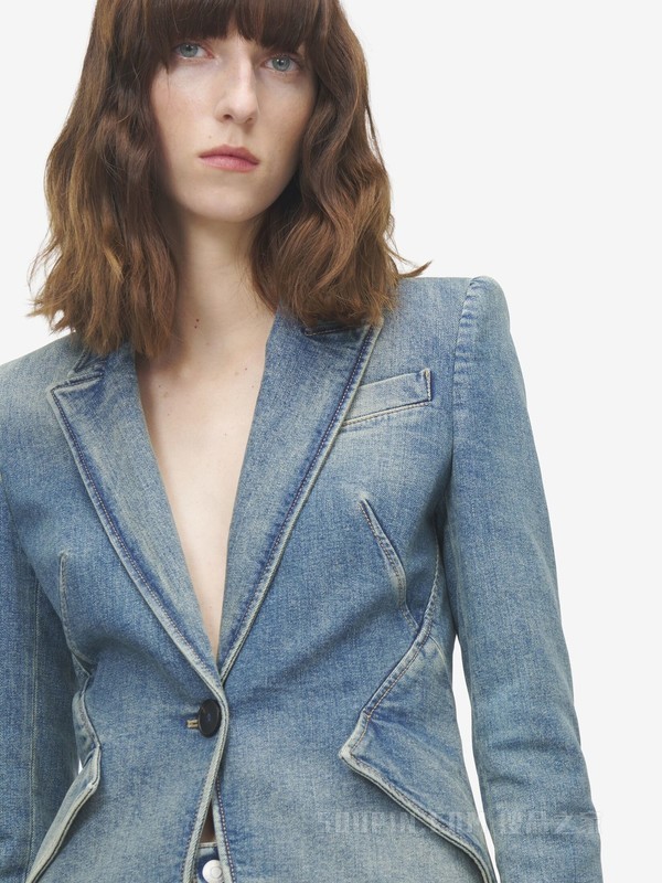 窄版微喇牛仔裤