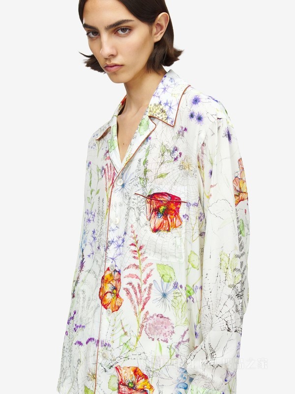 草甸花卉睡衣式衬衫