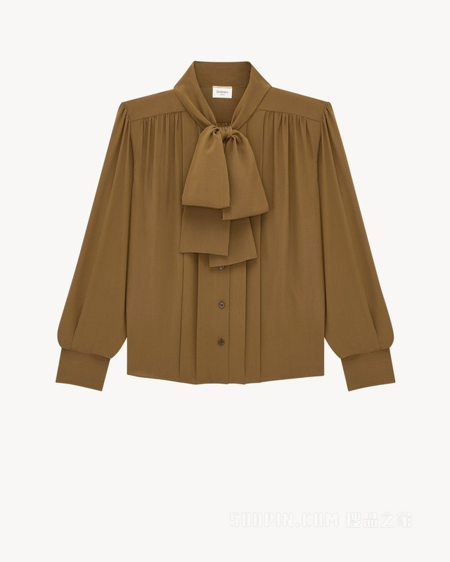 桑蚕丝双绉花结衬衫