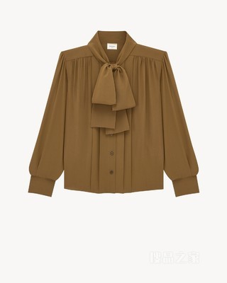 桑蚕丝双绉花结衬衫