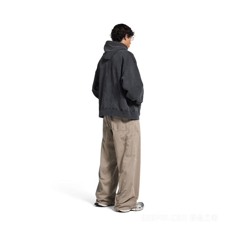 WASHED CRAYON LOOP HOODIE廓形连帽卫衣