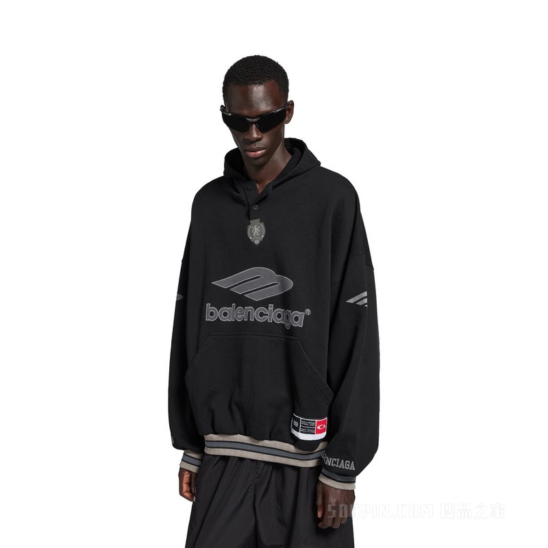 3B FOOTBALL HOODIE POLO领连帽卫衣