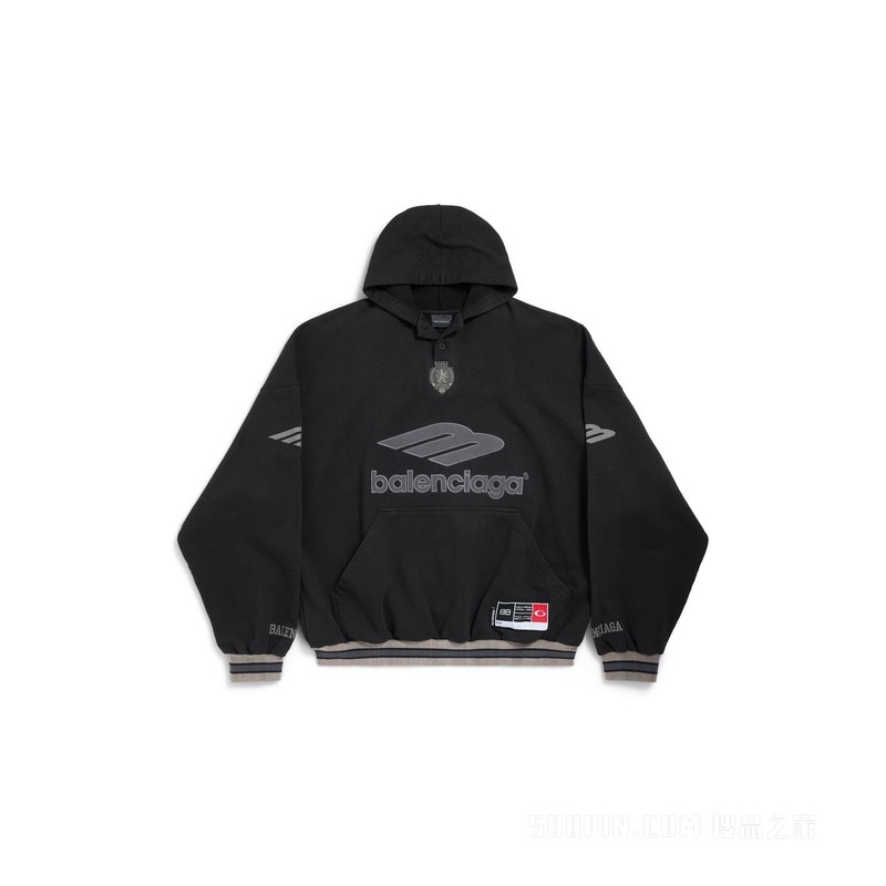 3B FOOTBALL HOODIE POLO领连帽卫衣