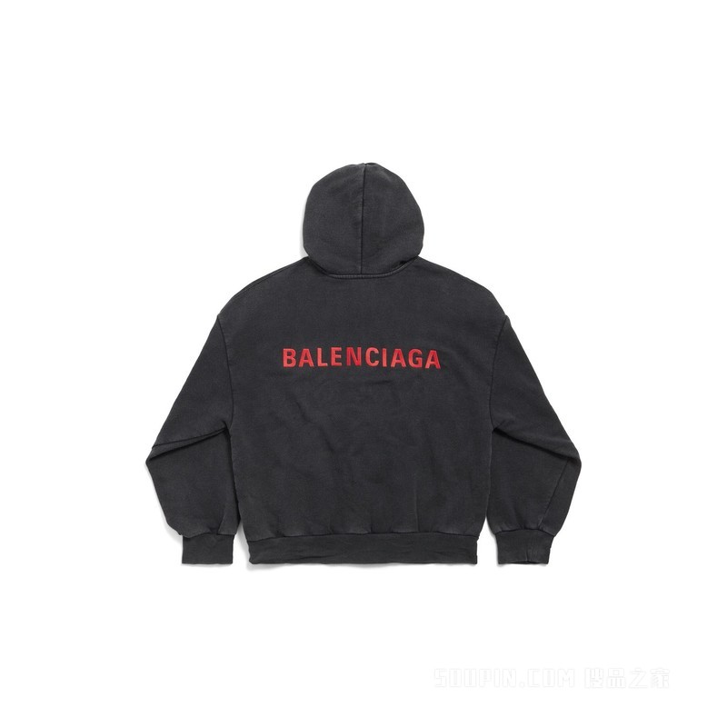 BALENCIAGA BACK HOODIE常规版型拉链连帽卫衣