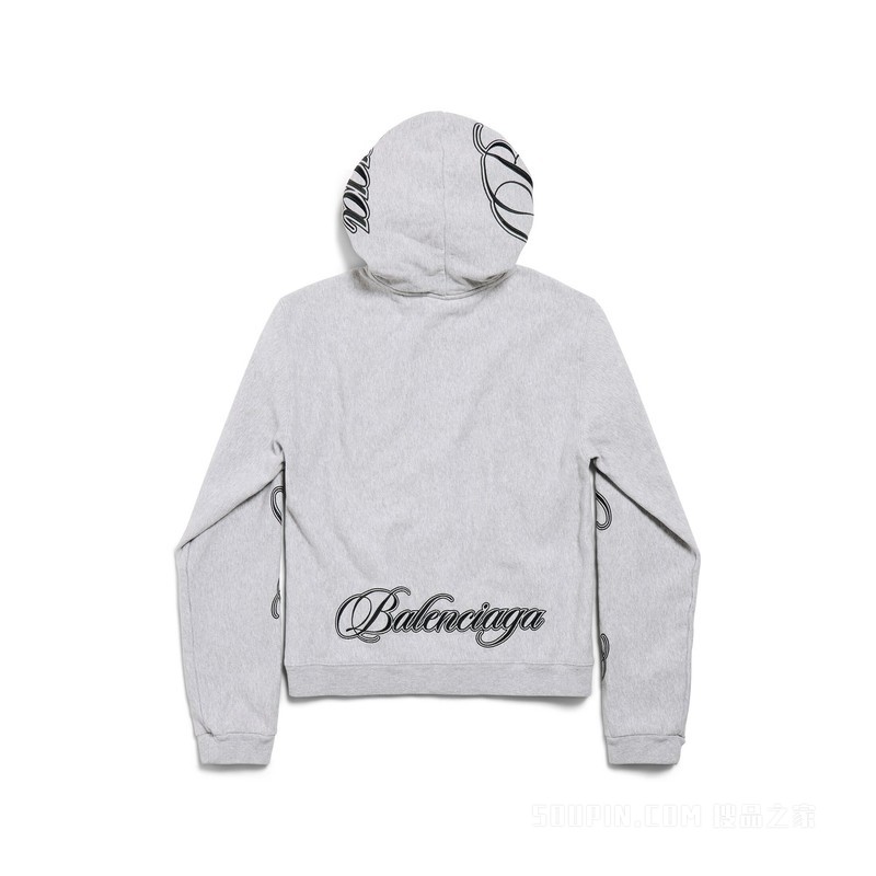CURSIVE HOODIE常规版型拉链连帽卫衣