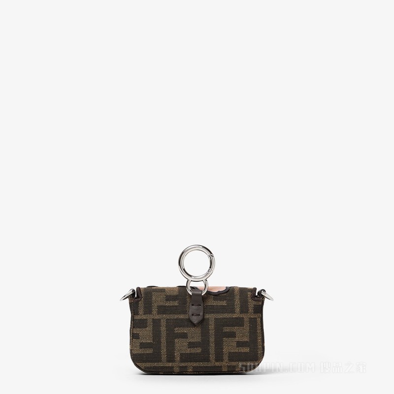 Fantastic FENDI Future Nano Baguette挂饰 贴花FF提花布料挂饰