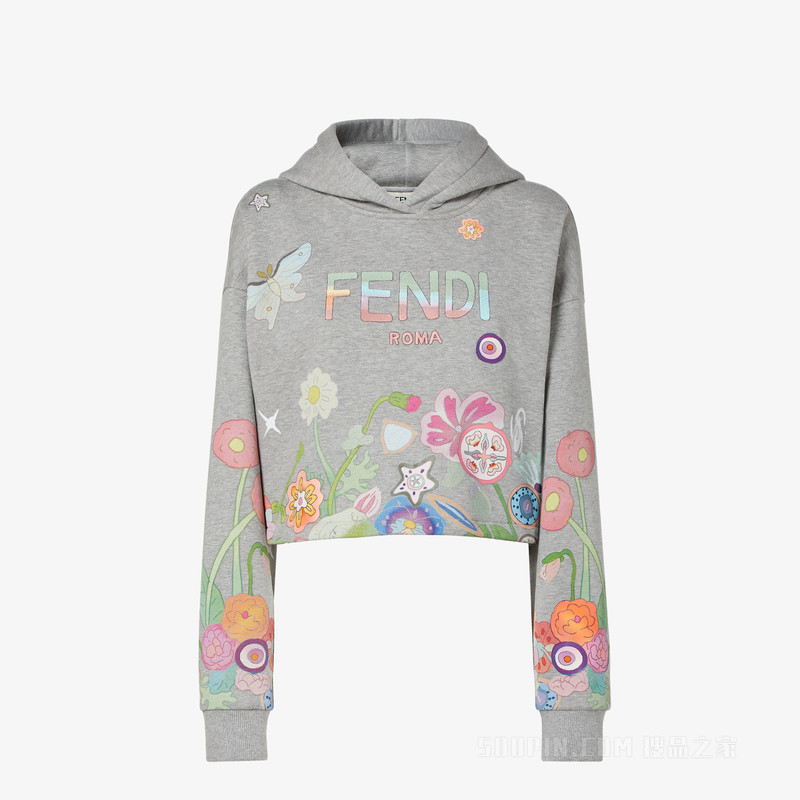 Fantastic FENDI Future运动衫 灰色针织印花运动衫