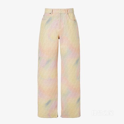 Fantastic FENDI Future 长款牛仔裤 拼色FF牛仔长裤