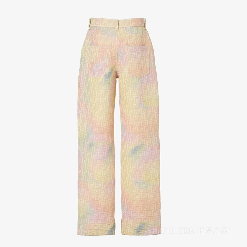 Fantastic FENDI Future 长款牛仔裤 拼色FF牛仔长裤