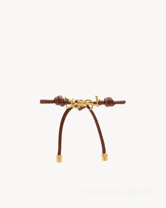 LE CASSANDRE皮革绳结手链