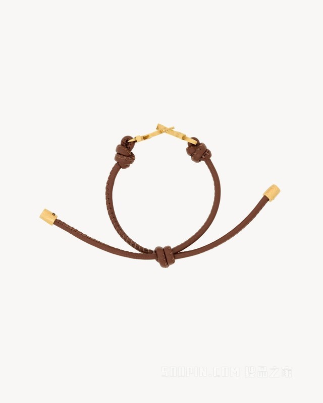 LE CASSANDRE皮革绳结手链