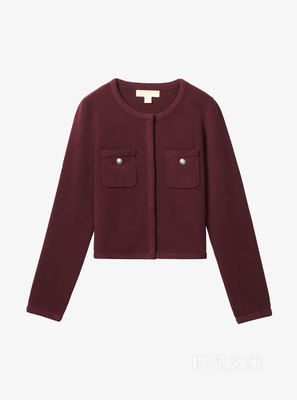 编织搭扣针织外套
