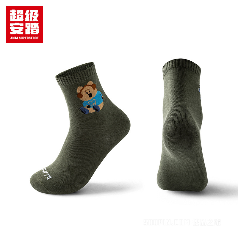 超级安踏跨界联名男女同款平板长袜