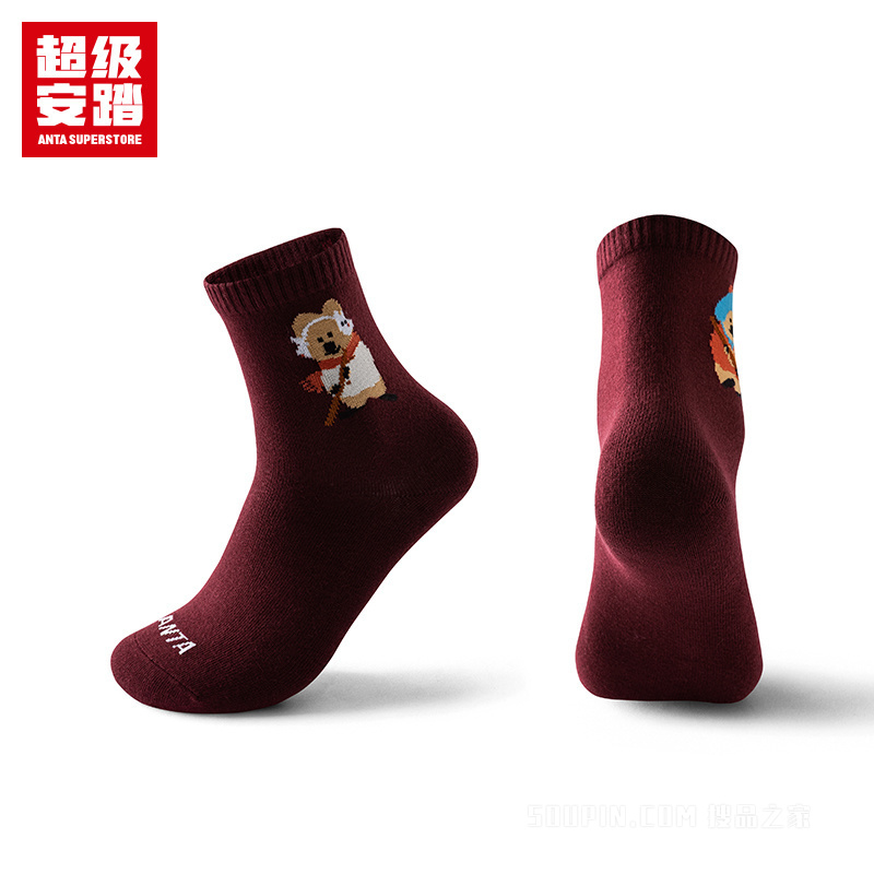 超级安踏跨界联名男女同款平板长袜