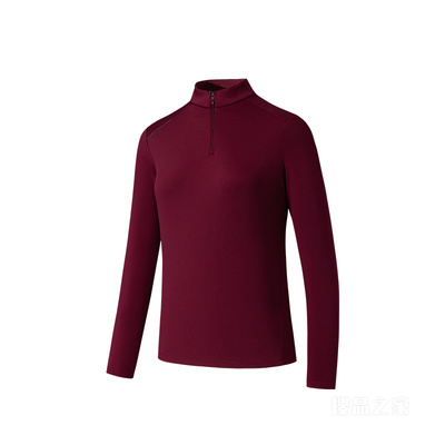 安踏冠军女子通勤吸湿速干长袖针织衫