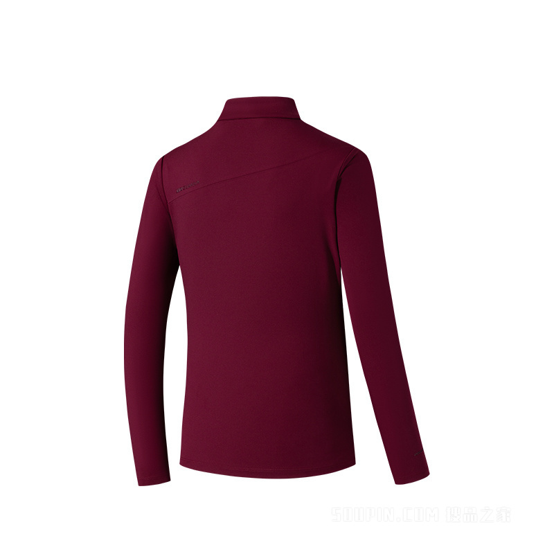 安踏冠军女子通勤吸湿速干长袖针织衫