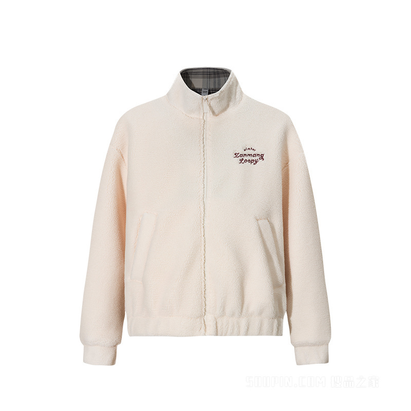 安踏 × LOOPY 联名女子羊暖绒加厚针织外套