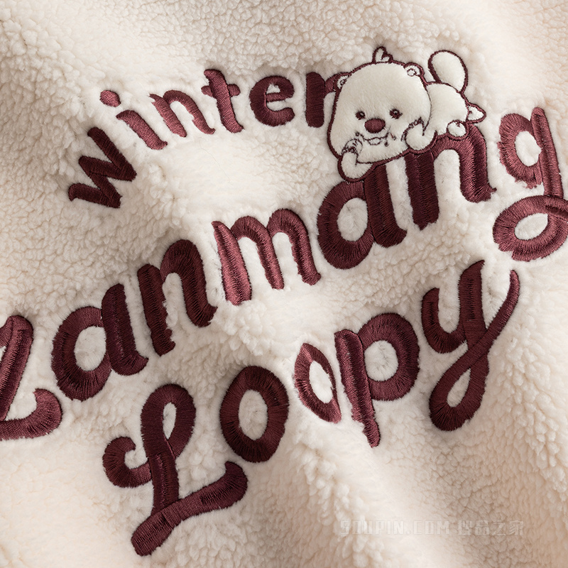 安踏 × LOOPY 联名女子羊暖绒加厚针织外套