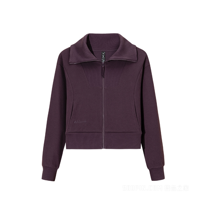 安踏出行女子安踏运动咖针织运动外套