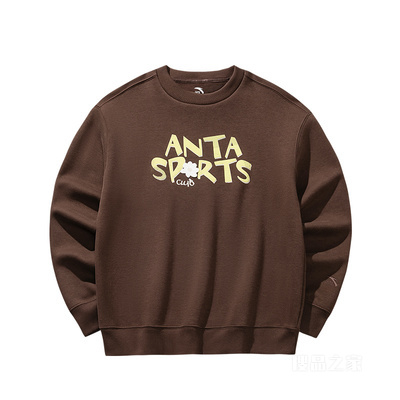 安踏运动复古女子动型科技套头卫衣